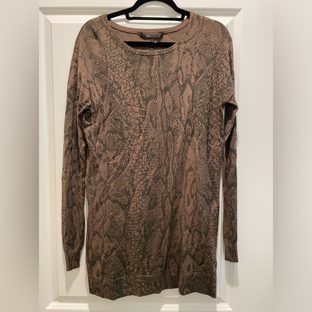 BCBGMaxAzria Snake Print Sweater Dress - Size XS